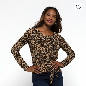 Nine Britton Animal Print Top